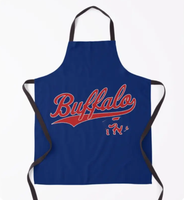 Tablier Let's Go Buffalo City bleu, cadeau pour les fans de football américain et de rugby, Philadelphia Go Buffalo Pride, ustensiles de cuisine, motif texte personnalisé