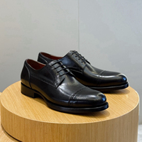 Chaussures Oxford en cuir véritable pour hommes, style designer de haute qualité, à lacets, antidérapantes, respirantes, chaussures habillées formelles pour affaires