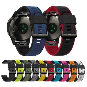 <span class=keywords><strong>Bracelet</strong></span> de montre en silicone bicolore chaud <span class=keywords><strong>22</strong></span> 26mm <span class=keywords><strong>QuickFit</strong></span> pour Garmin Fenix 7X 7 Pro/Quatix 6 6X 5X <span class=keywords><strong>Bracelet</strong></span> <span class=keywords><strong>Bracelet</strong></span> - Product Image 2