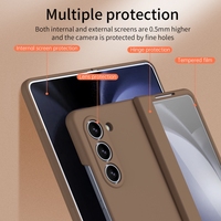 Étui de luxe pour téléphone Samsung Galaxy Z Fold5 / Fold4 5G, série Extraordinaire, étui pliable à charnière pour téléphone complet
