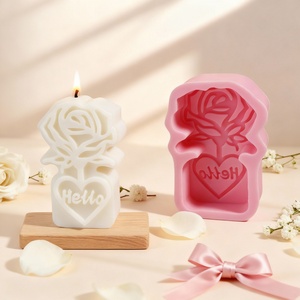 Molde de Silicona con Forma de Rosa para el Día de San Valentín, Molde para Hornear Pasteles, Molde para Decoración DIY - Product Image 1