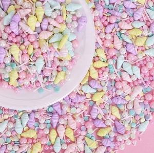 Perles de sucre colorées solides JIEXI, décorations de pâtisserie certifiées HALAL, ingrédients pour garniture de gâteau d'anniversaire, sachet - Product Image 1