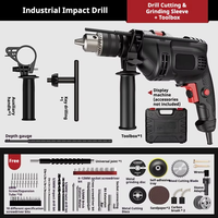 Perceuse à percussion électrique industrielle professionnelle avec cordon, perceuse à colonne, découpe de métaux, meulage, construction, 710W, garantie OEM de 3 ans