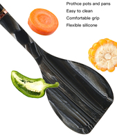 Peralatan Dapur Gagang Sekop Silikon 7 Buah Gagang PP Anti Lengket Anti Selip Suhu Tinggi Anti Panas untuk Memasak