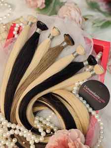 Extensions de cheveux naturels vierges vietnamiens en gros d'usine, tissage Genius, couleur noir naturel, les plus vendues - Product Image 5