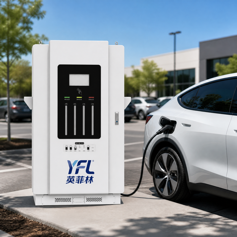 180kW New Energy Vehicle Charging Station, White New Car Charging Pile Can Be Used For Charging Cars In Parking Lots