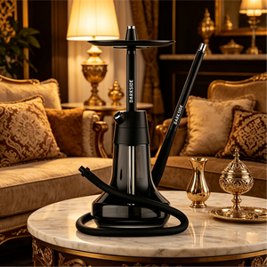Set de Shisha Portátil con Base de Vidrio Negro, 60CM, de Lujo, de Aleación de Aluminio, Estilo Ruso, para Bares y Discotecas - Product Image 2