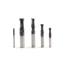 Fraise à queue CNC en carbure à micro-grains, 2 cannelures plates, OEM, hélice 35°, pour usinage de l'acier général HRC45