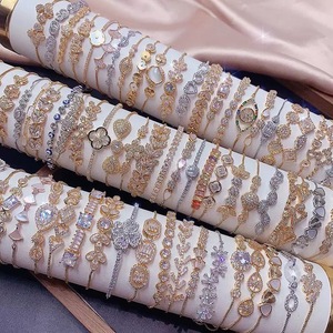 กำไลข้อมือแฟชั่นสวยหรู ขายส่ง เครื่องประดับแฟชั่น ประดับเพชรซิคอน ปรับขนาดได้ กำไลเพชรสำหรับผู้หญิง - Product Image 1