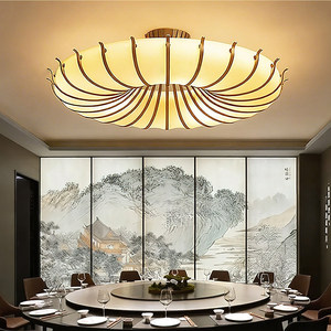 Chinese Style Ceiling Light Luxury Chandelier Wrought Iron Art Hotel Restaurant Lobby Living Room <b>Decorative</b> <b>Lighting</b> Fixture - Product Image 1