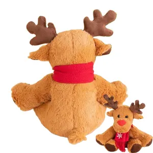 Wholesale & Stock 10 in Christmas theme doll Santa Claus Reindeer stuffed plush toys Christmas ornament gift for Kids