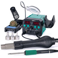 938BD II III 2-en-1 T12 pistolet à air chaud numérique à température constante station de soudage outils de maintenance de téléphone portable à domicile