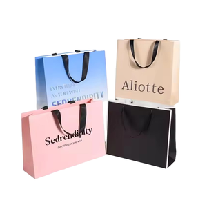 Sacs en papier écologiques imprimés avec logo personnalisé, sacs de shopping de haute qualité pour vêtements, cadeaux, chaussures - Product Image 6
