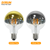 Ampoules à filament G80 G95 G125 sans ombre, écologiques, 220-240V, 4W 6W 8W, revêtement doré, idéales pour les lieux spéciaux