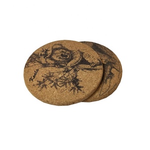 Promotional Customized Blank Portugal MDF Cork Wood Coaster