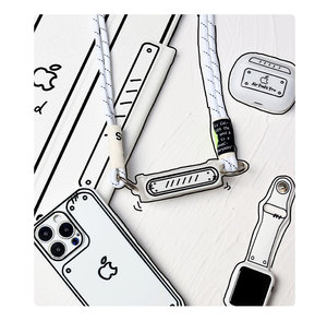 Lunettes de soleil multicolores Stick Figure Salted Fish Back Clip Phone Rope Diagonal Long Rope Hanging Shoulder - Product Image 4