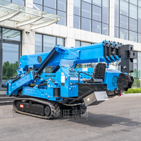 Mini-grue araignée Hengwang 5t, moteur diesel, commande à distance, chenilles, entraînement hydraulique, certifiée CE/EPA, hauteur de levage 16,5 m