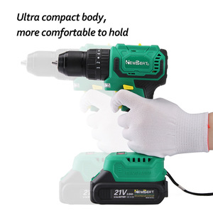حفر لاسلكي بدون فرش بوظيفة مزدوجة 18 فولت 21 فولت عزم دوران كبير سرعة متغيرة مع مصدر طاقة البطارية - Product Image 3