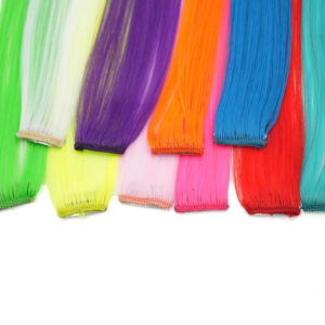 Extensions de cheveux synthétiques à clips pas chères, cheveux raides colorés, fibre haute température, faciles à poser pour les débutants, pour les fêtes - Product Image 4