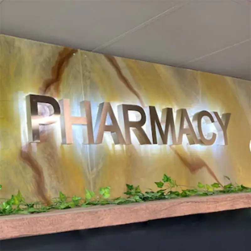 Outdoor Cut Out Letter 3D Pharmacy Led Channel Letter Sign Light Acrylic Led Sign For Pharmacy Signage Wall Store Decoration