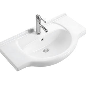 Est-lavabo de cerámica de lujo para baño, mueble de lavabo individual, diseño de buque de lavandería - Product Image 2