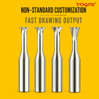 Fraise à queue d'aronde en carbure monobloc pour acier, fraise à queue d'aronde CNC à rainure en V, 45 60 75 degrés, fraise à rainurer 4 cannelures, ODM OEM