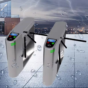 ประตูหมุนควบคุมด้วยระบบไบโอเมตริกซ์อัจฉริยะ สแตนเลสสตีล พร้อมช่องใส่บัตร แบบแขนคู่ แบบสามขา และแบบสองทิศทาง - Product Image 5