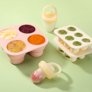 Congélateur de stockage d'aliments en silicone écologique Boîte à jus de fruits pour <span class=keywords><strong>lait</strong></span> <span class=keywords><strong>maternel</strong></span> Moule à glaçons Plateau de congélation pour aliments pour bébés - Product Image 4