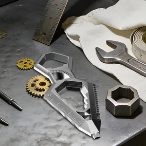 Wholesale Keychain Tools Bottle Opener Cutter <b>Wheel</b> <b>Wrench</b> Stainless Portable Key Ring Tool Ruler for Work Camping Survival - Product Image 1