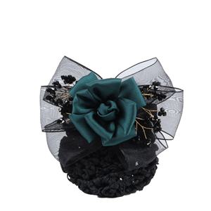 Accessoires <span class=keywords><strong>cheveux</strong></span> cercles cravate cristal fleur pinces à <span class=keywords><strong>cheveux</strong></span> bande strass tresse wrap noir filets maille queue de cheval chignon <span class=keywords><strong>filet</strong></span> à <span class=keywords><strong>cheveux</strong></span> avec arc - Product Image 1