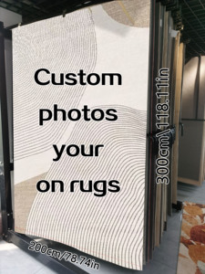 Alfombra de lana de poliéster con mechones grandes de estilo nórdico moderno, alfombrilla de Golf de oración de pila cortada personalizada al por mayor, diseño chino de 6,56*9,84 "para el hogar - Product Image 5