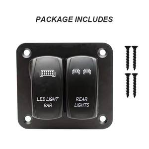 Panel sakelar laut otomotif 2 Gang 12V 20A kedap air - Product Image 5