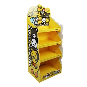 ชั้นวางสินค้าพับได้ทำจากกระดาษลูกฟูกสำหรับร้านค้าปลีกซูเปอร์มาร์เก็ต พร้อมแผ่นรองกระดาษสะท้อนแสงสำหรับขนมและอาหาร - Product Image 2