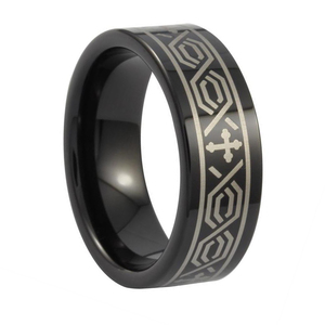 Sz Cheng jewelers thủ ngày bán buôn đồ trang sức Trung Quốc 18K vàng mạ mid-lõm Tungsten Nhẫn - Product Image 3