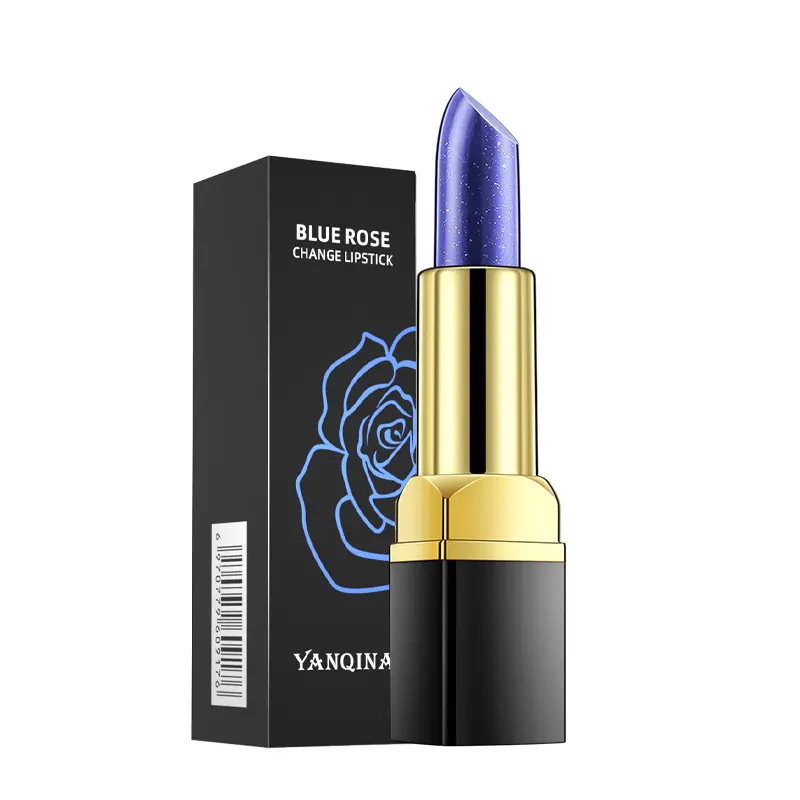 YANQINA Lips Beauty Makeup Moisturizing Nourishing Blue Rose Temperature Color Changing Lipstick