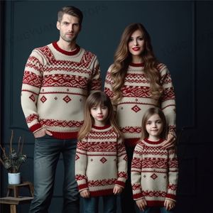 <span class=keywords><strong>Pull</strong></span> personnalisé en coton éponge tricoté papa <span class=keywords><strong>maman</strong></span> et moi vêtements de famille correspondant coupe décontractée tricoté vacances fête <span class=keywords><strong>pull</strong></span> de noël - Product Image 4