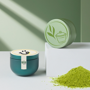 Hộp thiếc đựng trà matcha, cà phê kim loại mờ, tròn nhỏ 57*44mm, 30g, trống, kiểu dáng nhỏ gọn, dùng cho thị trường Mỹ. - Product Image 5