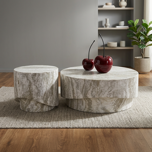 Mesa de Centro de Mármol de Diseño Moderno 2025, Ecológica, Duradera, Decorativa, con Garantía de 10 Años, Muebles para Sala de Estar - Product Image 2