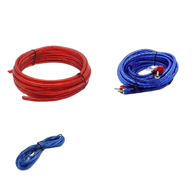 Factory Supply 1200w Car Amplifier Wiring Kits 8GA Speaker Cable Kit for Car Subwoofer