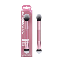 Pinceau de maquillage 1327 Real Technique à poils synthétiques vegan pour surligneur, détails et contour, adapté aux formules liquides, crèmes et poudres