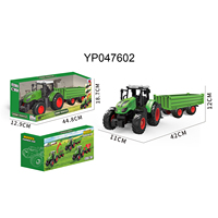1:24 Mini modèle roue libre tracteur agricole voiture glisse agriculteur remorque camion véhicule modèle ferme voiture jouet