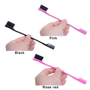 Brosse à cheveux <span class=keywords><strong>double</strong></span> face pour femmes-Poils en plastique souple | Frange, délié, sourcils, cils - Product Image 6