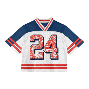 T-shirt sportiva retrò personalizzabile da <span class=keywords><strong>uomo</strong></span>, maglia da calcio oversize da <span class=keywords><strong>uomo</strong></span> con maglietta corta in rete ampia per il calcio - Product Image 5