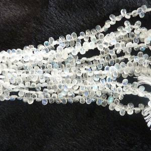 Cuentas de piedra lunar arcoíris Cuentas de piedra natural Venta al por mayor India Hebras de gotas de piedras preciosas facetadas - Product Image 6