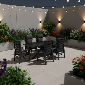 Juego de Sillas de Comedor Modernas de Aluminio para Exteriores, Resistentes a la Intemperie y al Agua, para Jardín, Patio, Balcón, Comedor y Sala de Estar - Product Image 3