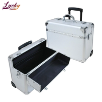 Valise professionnelle rigide en aluminium avec roulettes universelles, étanche et antichoc, personnalisable OEM/ODM, pour le transport et le rangement professionnel
