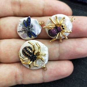 ขายส่งมือธรรมชาติแกะสลักกะโหลกแท้ลูกปัดมุกน้ำจืด0.8มิลลิเมตรเต็มหลุมเครื่องประดับสำหรับการทำต่างหูสร้อยคอจี้ - Product Image 6