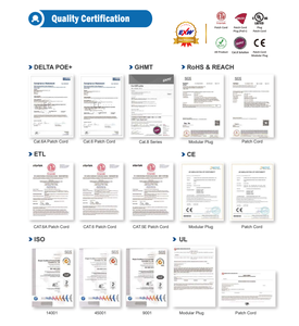 Fabrieks Directe Verkoop Ul Gecertificeerde Paringscyclus 1200 Keer 50 Pack Cat6 Cat5e <span class=keywords><strong>Rj45</strong></span> Uiteinden Connectoren <span class=keywords><strong>Rj45</strong></span> 8p8c Utp Netwerk Plug - Product Image 2