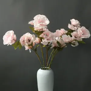 T-YMR Long Stem Artificial Corn Poppy Silk Flower For Wedding DIY Party Wedding Bridal Bouquet Garden Landscaping Decoration