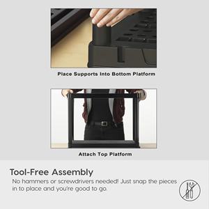 Verstelbaar zwaarlast opbergrek, plastic schappenrek, plastic opbergplanken, schappenunit, verstelbaar multifunctioneel rek voor de garage - Product Image 4